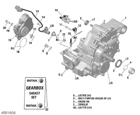 01- Gear Box Assy - 850 EFI