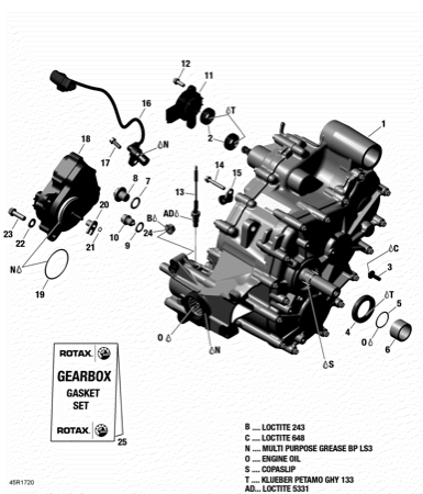 01- Gear Box Assy - Renegade XMR 1000R EFI