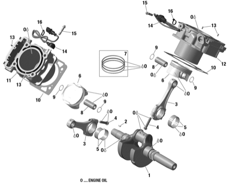 01- Rotax - Crankshaft, Piston And Cylinder