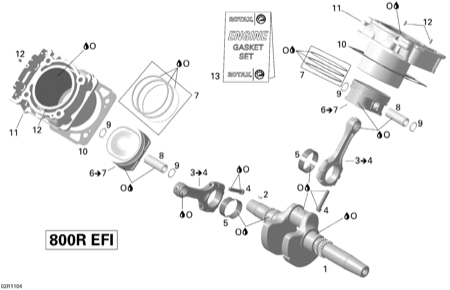 01- Crankshaft, Piston And Cylinder RENEGADE