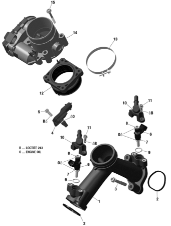 01- Rotax - Air Intake Manifold And Throttle Body