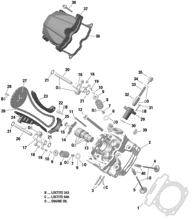 01- Rotax - Cylinder Head, Front