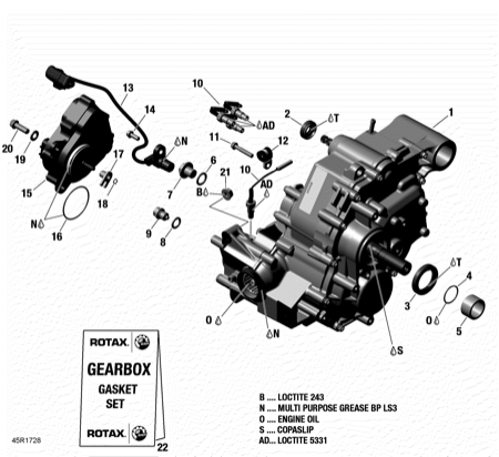 01- Gear Box Assy - 850 EFI