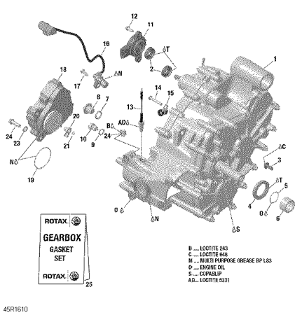 01- Gear Box Assy - GBPS - XMR 1000R EFI