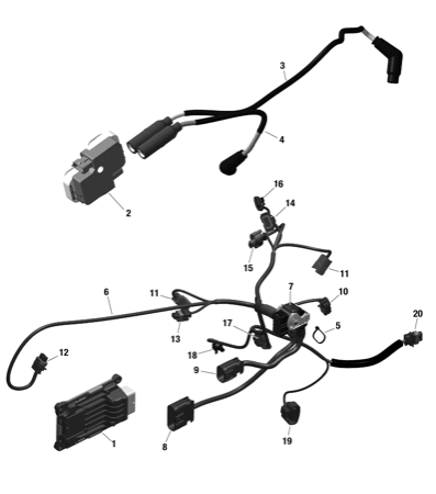 01- Rotax - Engine Harness And Electronic Module - 122