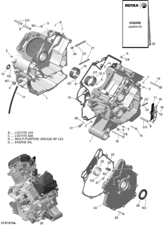 01- Crankcase - 650 EFI