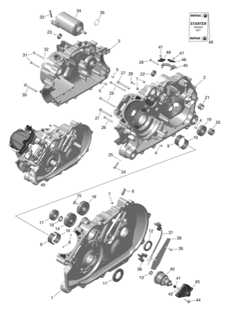 01- Engine - Crankcase - 450 - 6X6