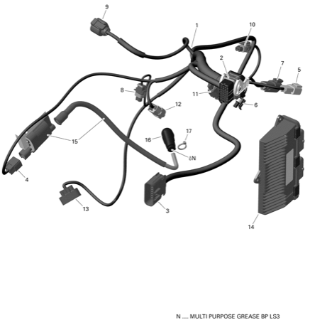 10- Engine Harness And Electronic Module - 450 EFI - 6X6 T3