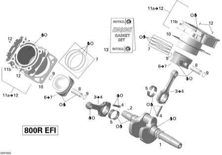 01- Crankshaft, Piston And Cylinder V1_STD, XT, XTP