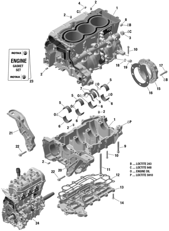 01- Engine - Crankcase - 900 ACE