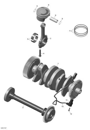 01- ROTAX - Crankshaft, Pistons and Balance Shaft