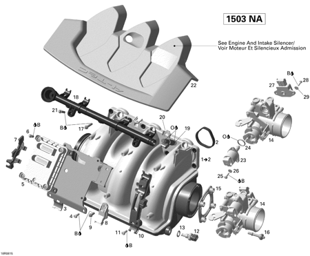 02- Air Intake Manifold And Throttle Body V1 Sea-Doo