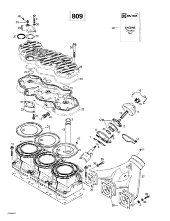 01- Cylinder, Exhaust Manifold (809)