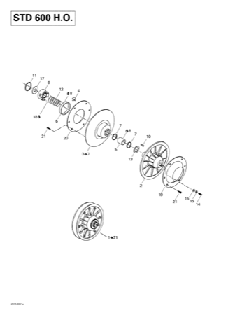 05- Driven Pulley (STD 600 HO)
