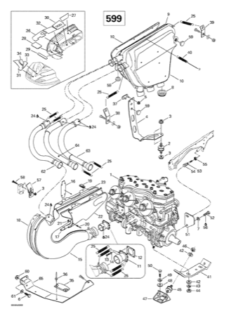 01- Engine Support And Muffler (599)