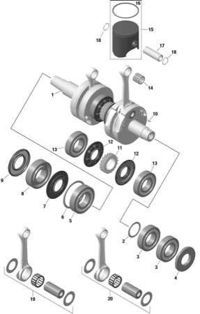 01- Engine - Crankshaft And Pistons - 598 RS