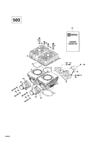 01- Cylinder, Intake Exhaust Manifold (503)