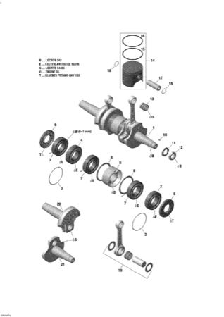 01- Crankshaft and Piston - 550F