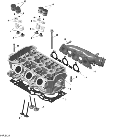 01- Rotax - Cylinder Head And Exhaust Manifold