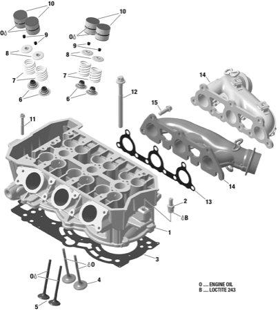 01- Engine - Cylinder Head And Exhaust Manifold - 900 ACE