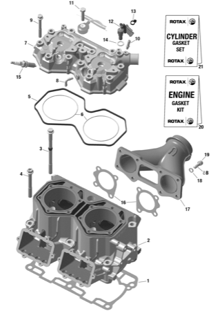 01- Engine - Cylinder And Cylinder Head - 850 E-TEC