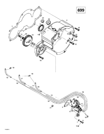 03- Ignition Housing Oil Pump (699)
