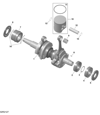 01- Rotax - Crankshaft And Pistons