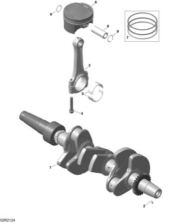 01- Rotax - Crankshaft And Pistons
