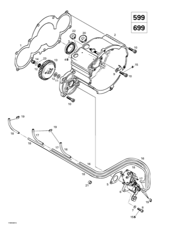 03- Ignition Housing Oil Pump (599, 699)