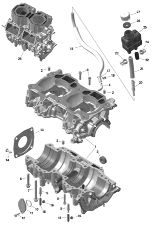 01- Engine - Crankcase - 598 RS