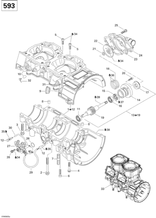 01- Crankcase, Water Pump And Oil Pump (593)
