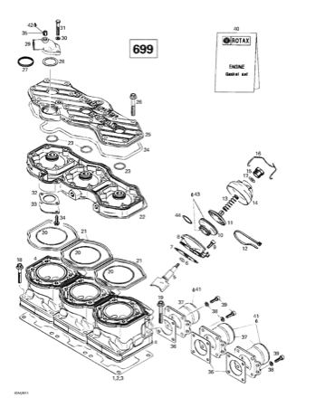 01- Cylinder, Exhaust Manifold (699)