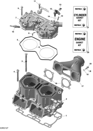 01- Rotax - Cylinder And Cylinder Head - Turbo