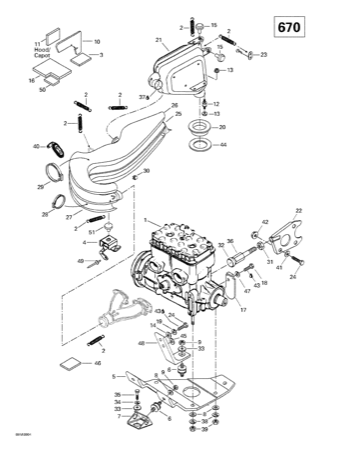 01- Engine Support And Muffler (670)