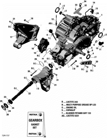 01- Gear Box And Components Defender XMR