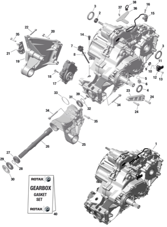 01- ROTAX - Gearbox Assy and Drive Shaft